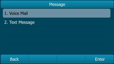 Yealink Message Menu